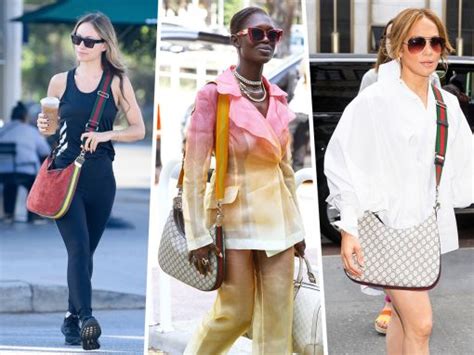 celebs wearing gucci|celebrities wearing Gucci handbags.